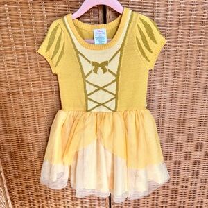 Disney Yellow Belle-Inspired Knit Tulle Dress